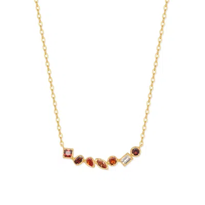 Evesaddiction Ombre Birthstone Necklace - Gold / January