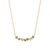 Evesaddiction Ombre Birthstone Necklace - Gold / May In Green