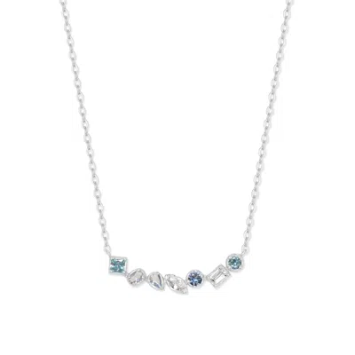 Evesaddiction Ombre Birthstone Necklace - Silver / December