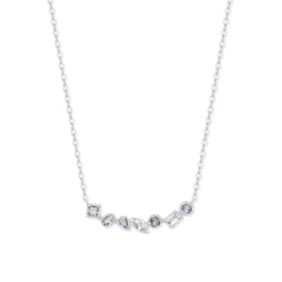 Evesaddiction Ombre Birthstone Necklace - Silver / March
