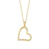 Evesaddiction Open Heart Hinge Necklace In Gold