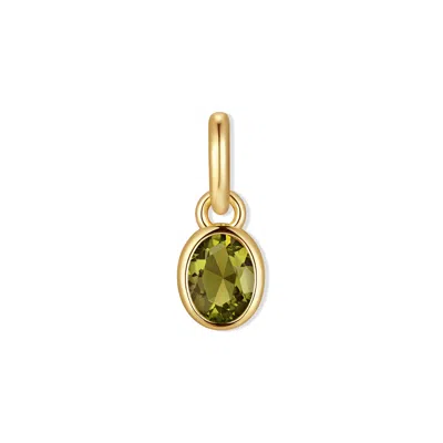 Evesaddiction Oval Bezel Birthstone Charm - Gold / August
