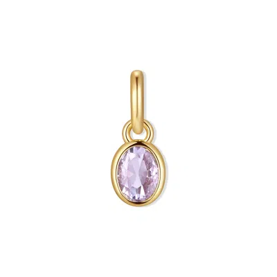 Evesaddiction Oval Bezel Birthstone Charm - Gold / June