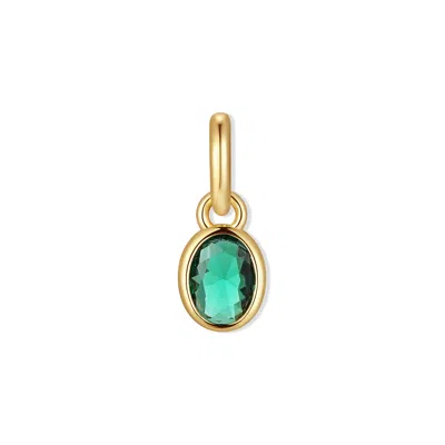 Evesaddiction Oval Bezel Birthstone Charm - Gold / May