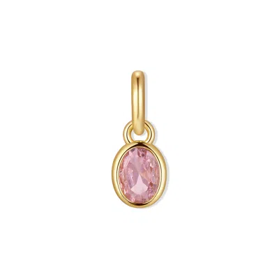 Evesaddiction Oval Bezel Birthstone Charm - Gold / October