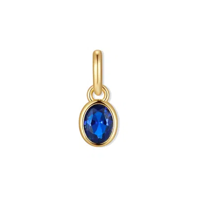 Evesaddiction Oval Bezel Birthstone Charm - Gold / September