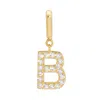 Evesaddiction Pave Initial Hinged Charm - Gold / B In Gold