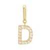 Evesaddiction Pave Initial Hinged Charm - Gold / D In Gold