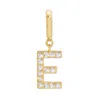 Evesaddiction Pave Initial Hinged Charm - Gold / E In Gold