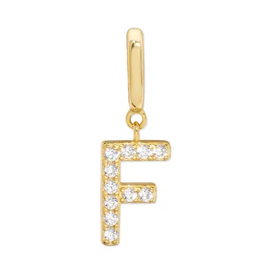 Evesaddiction Pave Initial Hinged Charm - Gold / F