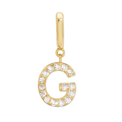 Evesaddiction Pave Initial Hinged Charm - Gold / G