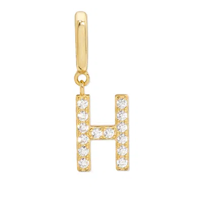 Evesaddiction Pave Initial Hinged Charm - Gold / H