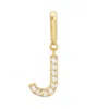 Evesaddiction Pave Initial Hinged Charm - Gold / J In Gold