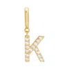 Evesaddiction Pave Initial Hinged Charm - Gold / K In Gold
