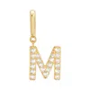 Evesaddiction Pave Initial Hinged Charm - Gold / M In Gold