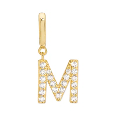 Evesaddiction Pave Initial Hinged Charm - Gold / M