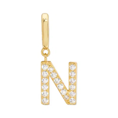Evesaddiction Pave Initial Hinged Charm - Gold / N