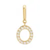 Evesaddiction Pave Initial Hinged Charm - Gold / O In Gold