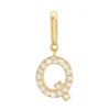 Evesaddiction Pave Initial Hinged Charm - Gold / Q In Gold