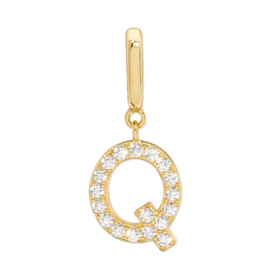 Evesaddiction Pave Initial Hinged Charm - Gold / Q