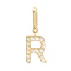 Evesaddiction Pave Initial Hinged Charm - Gold / R In Gold