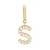 Evesaddiction Pave Initial Hinged Charm - Gold / S In Gold