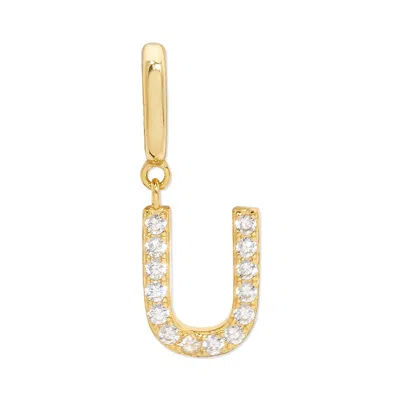 Evesaddiction Pave Initial Hinged Charm - Gold / U