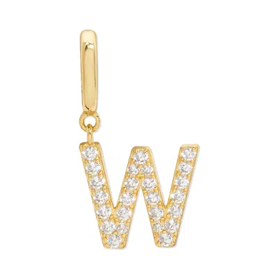 Evesaddiction Pave Initial Hinged Charm - Gold / W In Green