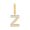 Evesaddiction Pave Initial Hinged Charm - Gold / Z In Gold