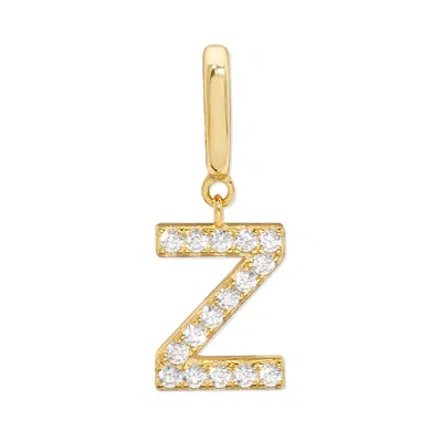 Evesaddiction Pave Initial Hinged Charm - Gold / Z