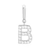 Evesaddiction Pave Initial Hinged Charm - Silver / B In Metallic