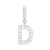 Evesaddiction Pave Initial Hinged Charm - Silver / D In Metallic