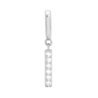 Evesaddiction Pave Initial Hinged Charm - Silver / I