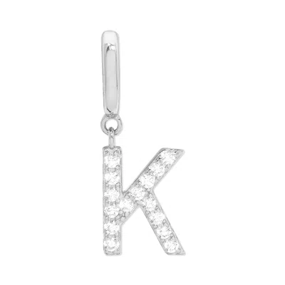 Evesaddiction Pave Initial Hinged Charm - Silver / K
