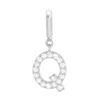 Evesaddiction Pave Initial Hinged Charm - Silver / Q In Silver
