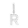 Evesaddiction Pave Initial Hinged Charm - Silver / R In Metallic