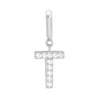 Evesaddiction Pave Initial Hinged Charm - Silver / T In Metallic