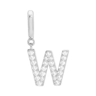 Evesaddiction Pave Initial Hinged Charm - Silver / W In Metallic