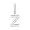 Evesaddiction Pave Initial Hinged Charm - Silver / Z In Silver