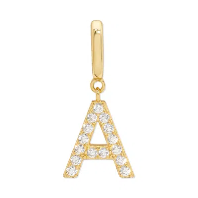 Evesaddiction Pave Initial Hinged Charm In Gold