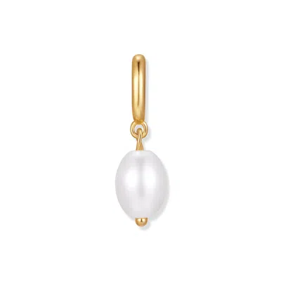 Evesaddiction Pearl Charm In Gold