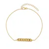 Evesaddiction Peas In A Pod Bracelet - Gold / 6 In Gold