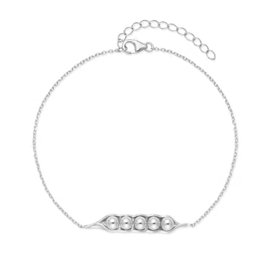Evesaddiction Peas In A Pod Bracelet - Silver / 5 In Metallic
