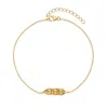 Evesaddiction Peas In A Pod Bracelet In Gold