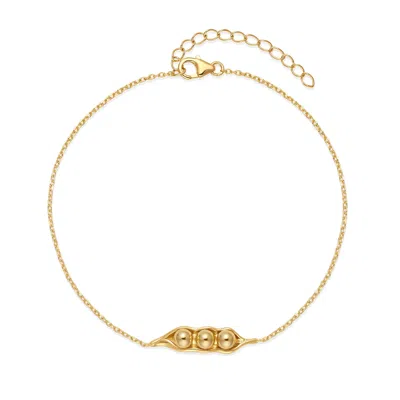 Evesaddiction Peas In A Pod Bracelet In Gold