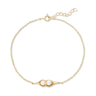 Evesaddiction Peas In A Pod Pearl Bracelet - Gold / 2
