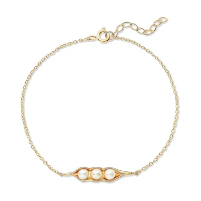 Evesaddiction Peas In A Pod Pearl Bracelet - Gold / 3