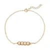 Evesaddiction Peas In A Pod Pearl Bracelet - Gold / 4 In Gold