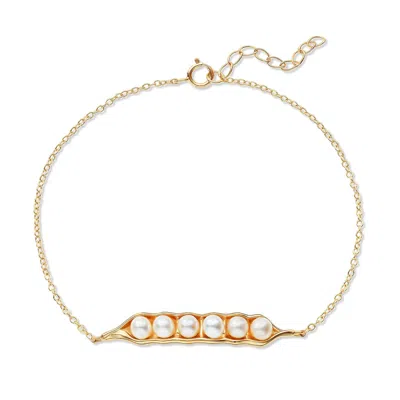 Evesaddiction Peas In A Pod Pearl Bracelet - Gold / 6