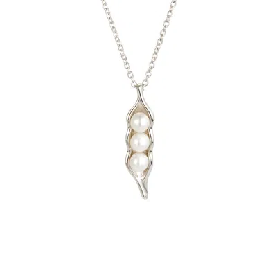 Evesaddiction Peas In A Pod Pearl Necklace - Silver / 3
